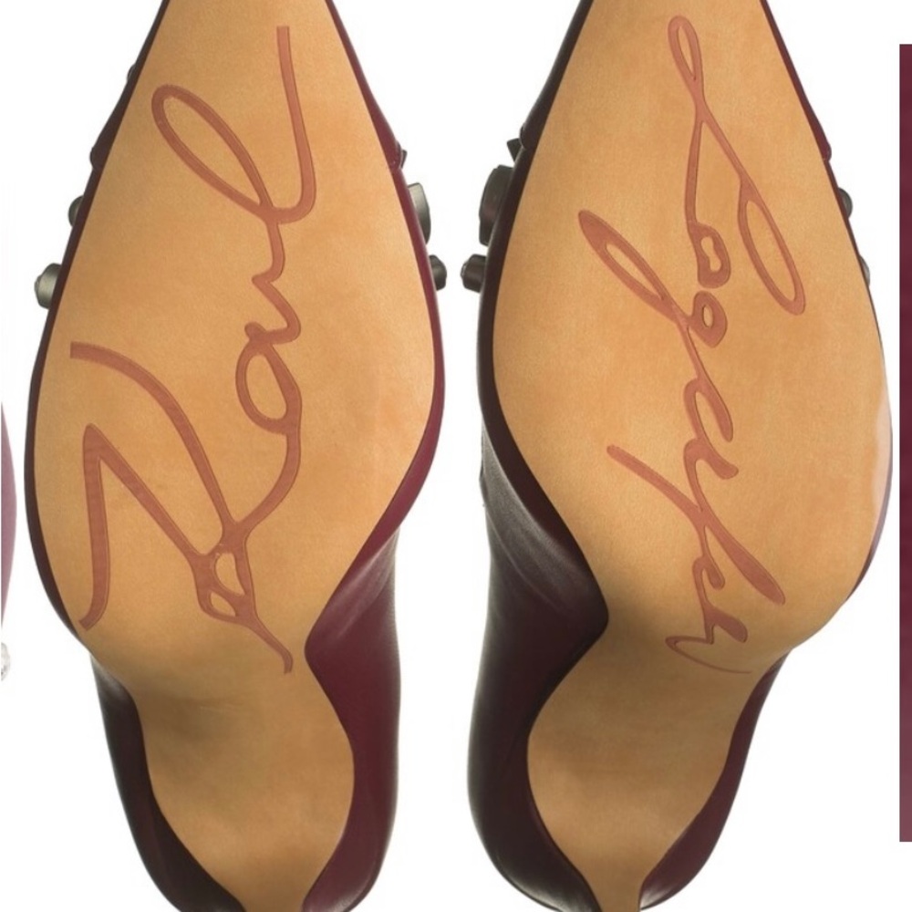 Karl Lagerfeld casias pointed toe pump in port Sz 8 1/2 - Picture 5 of 5